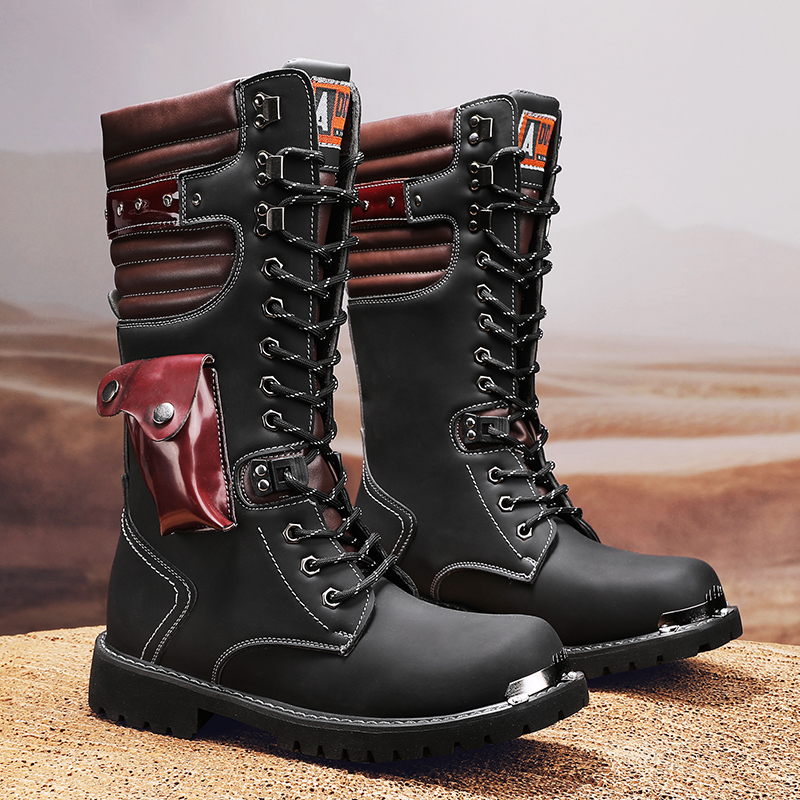 Men's high top motorcycle boot - Anti Loop Rubber ulasan dan harga