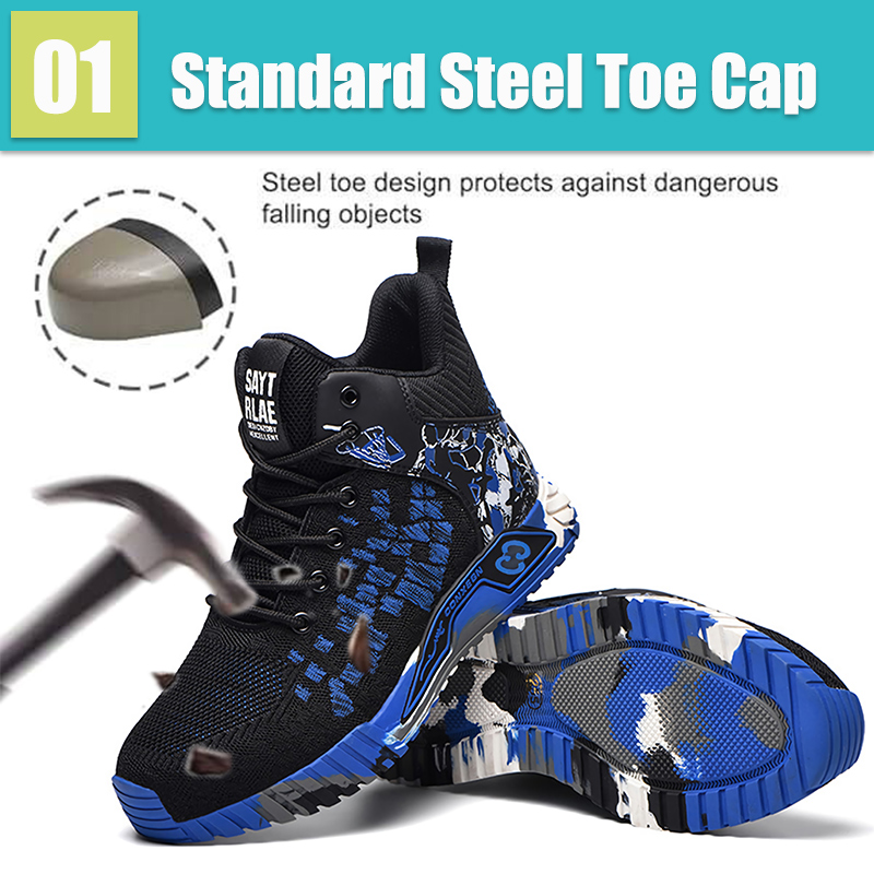 Steel Toe Shoes For Man Indest - Anti Loop Rubber ulasan dan harga