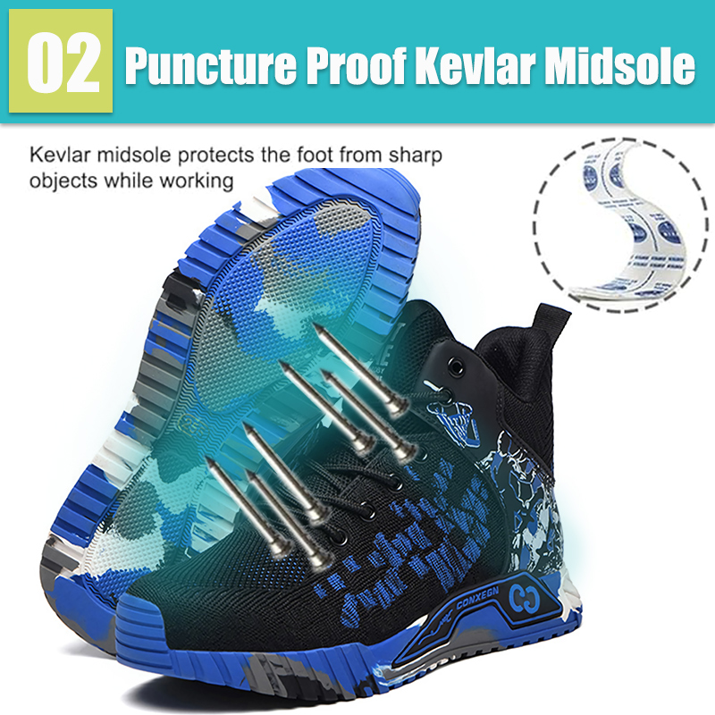 Steel Toe Shoes For Man Indest - Anti Loop Rubber ulasan dan harga