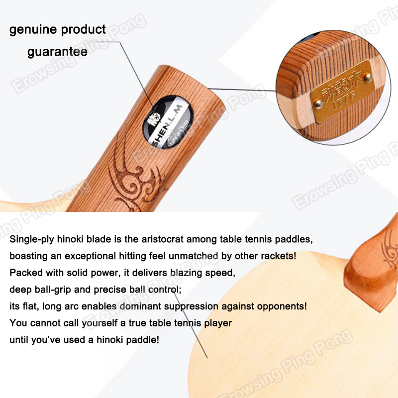 1-Ply Hinoki Table Tennis Blad - Table Tennis Paddles ulasan dan harga