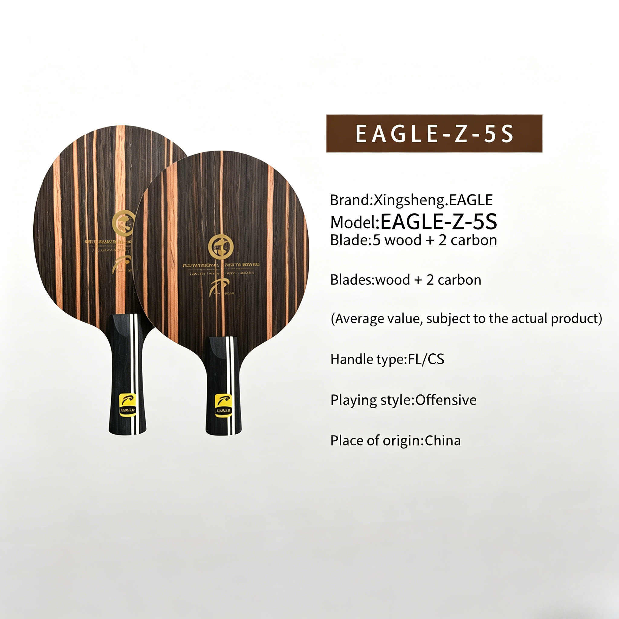 EAGLE-Z-5S 7-Ply Table Tennis  - Stiga Carbon Blade ulasan dan harga