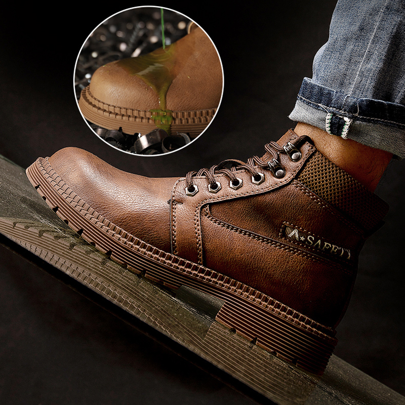 Waterproof Work Boots Steel To - Anti Loop Rubber ulasan dan harga