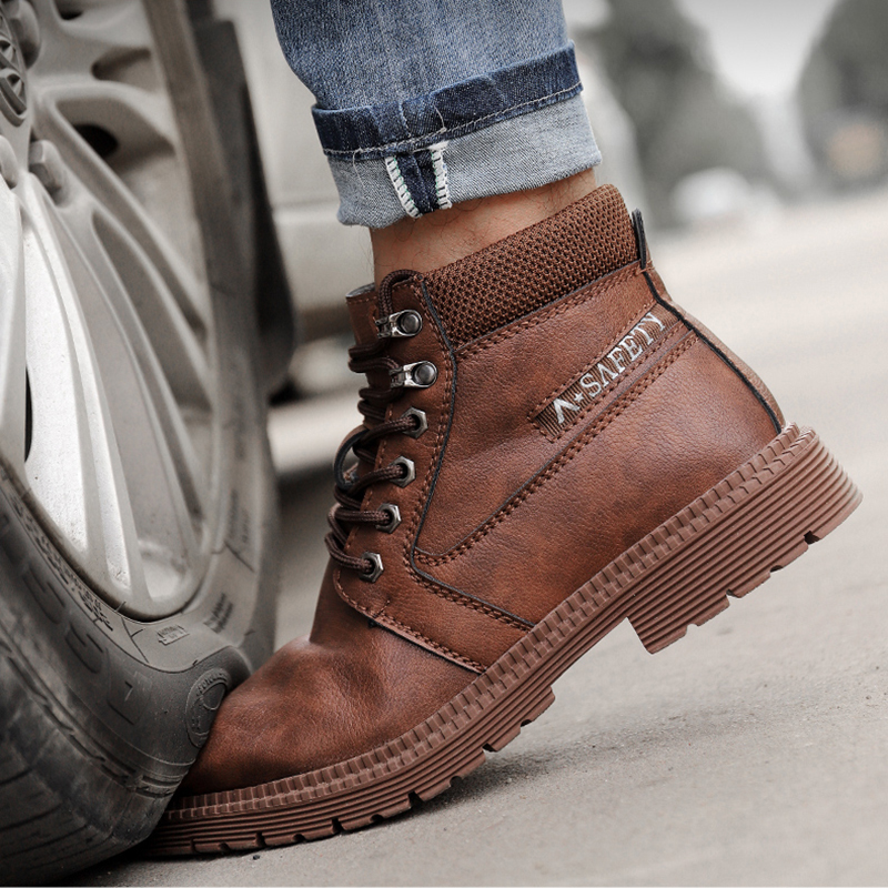 Waterproof Work Boots Steel To - Anti Loop Rubber ulasan dan harga