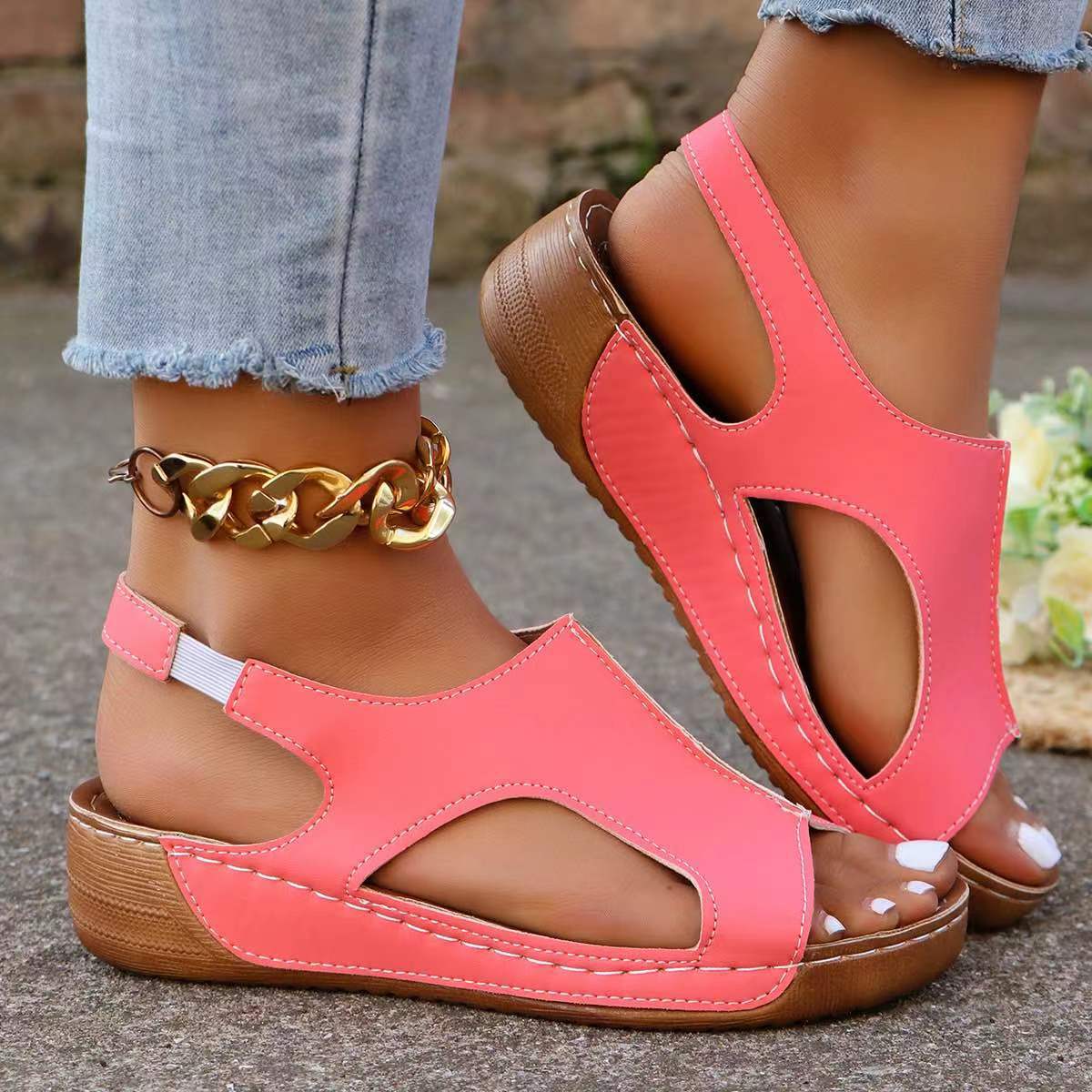 Women's Comfort Wedges Sandals - Anti Loop Rubber ulasan dan harga