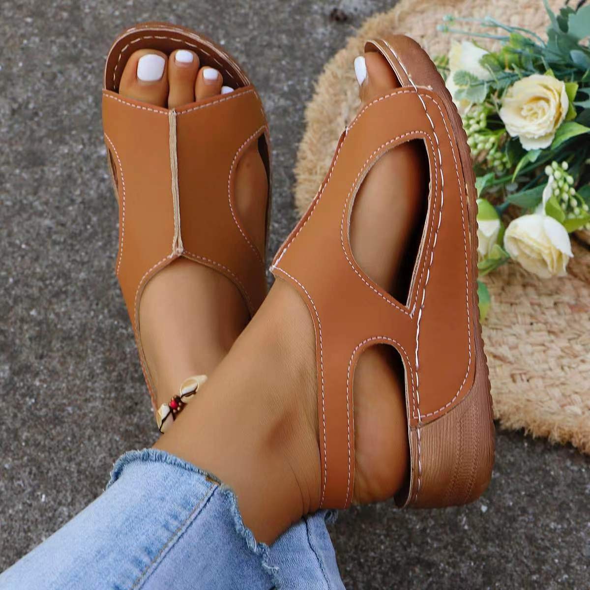Women's Comfort Wedges Sandals - Anti Loop Rubber ulasan dan harga