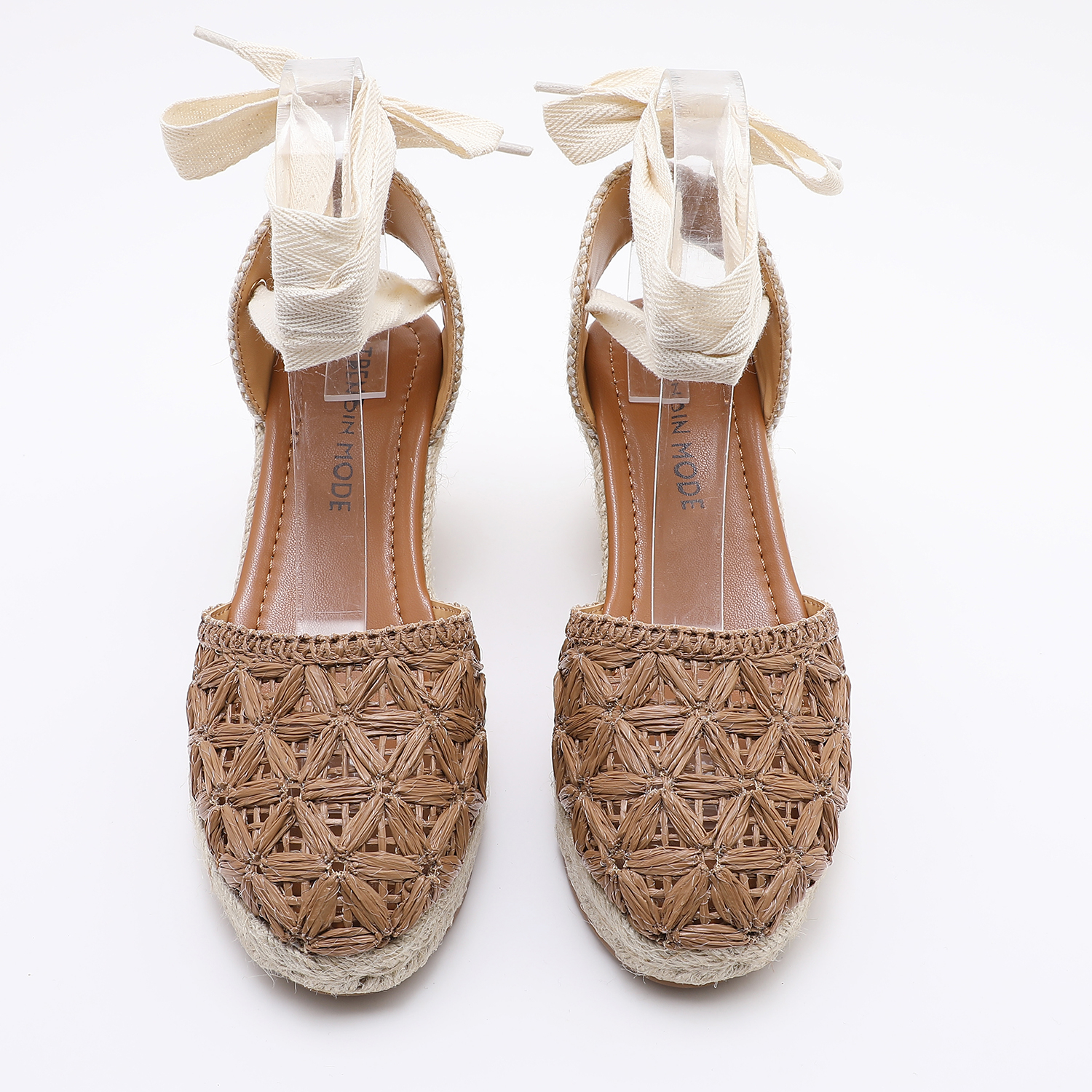 Straw Woven Thick-Soled Bow Ti - Anti Loop Rubber ulasan dan harga