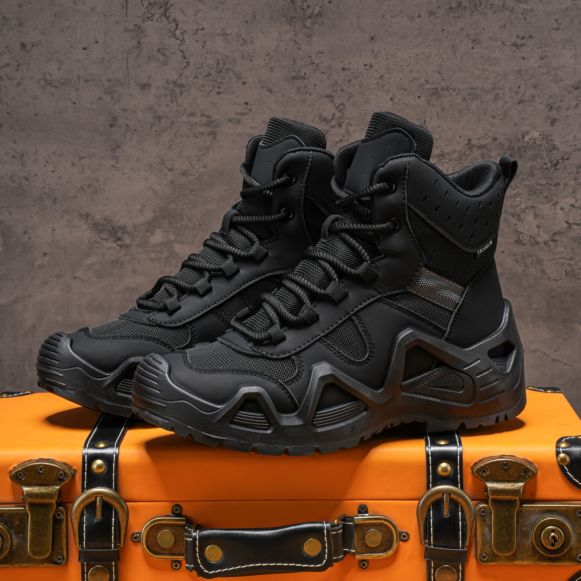 Men's high top boots, hiking b - Anti Loop Rubber ulasan dan harga