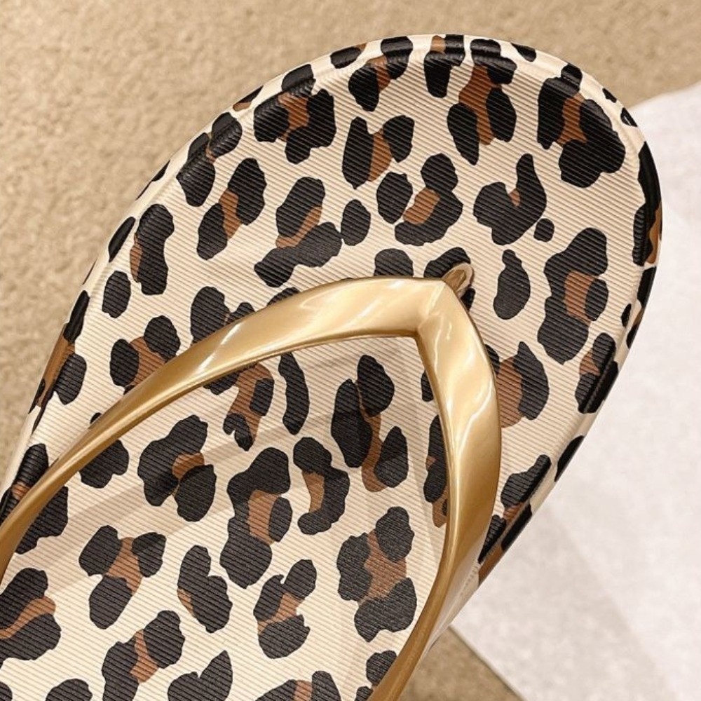 Simple All Match Leopard Flip  - Anti Loop Rubber ulasan dan harga