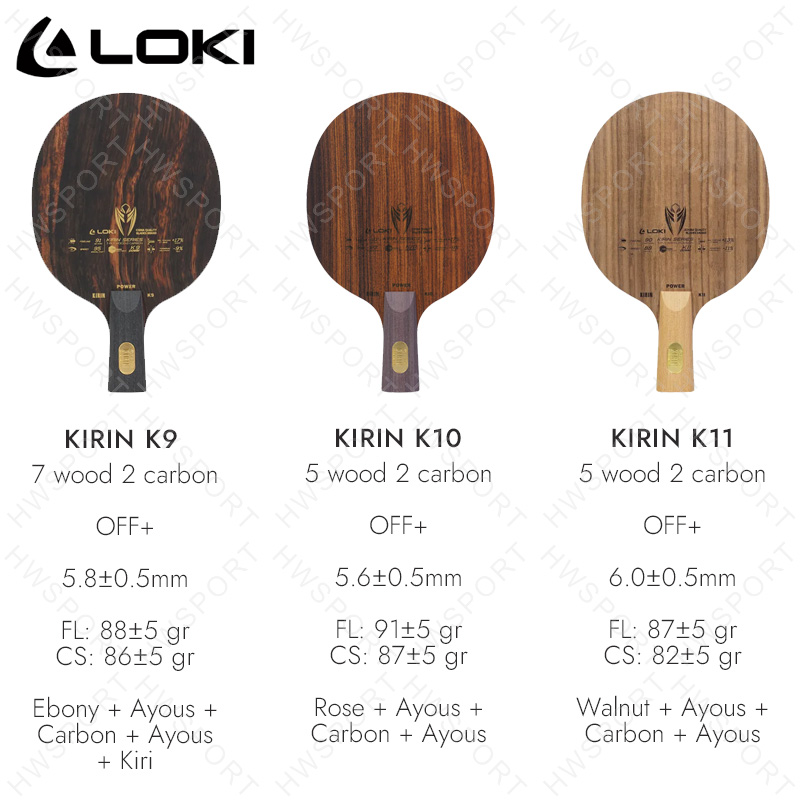 LOKI KIRIN K9 K10 K11 Table Te - Stiga Carbon Blade ulasan dan harga