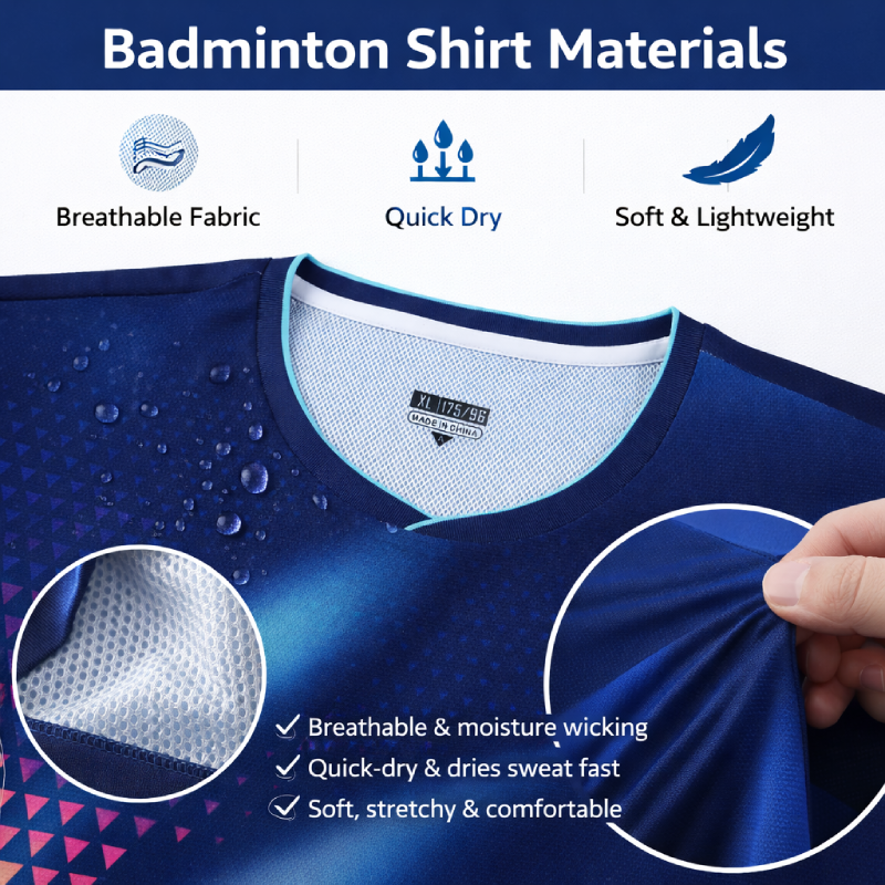 Men Quick Dry Badminton Shirt  - Table Tennis Logo Free ulasan dan harga